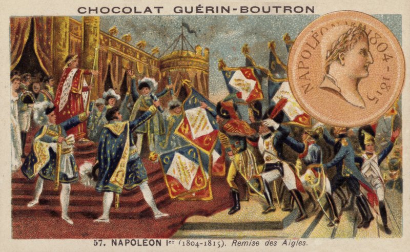 Napoleon a distribuce orlí standarty od French School