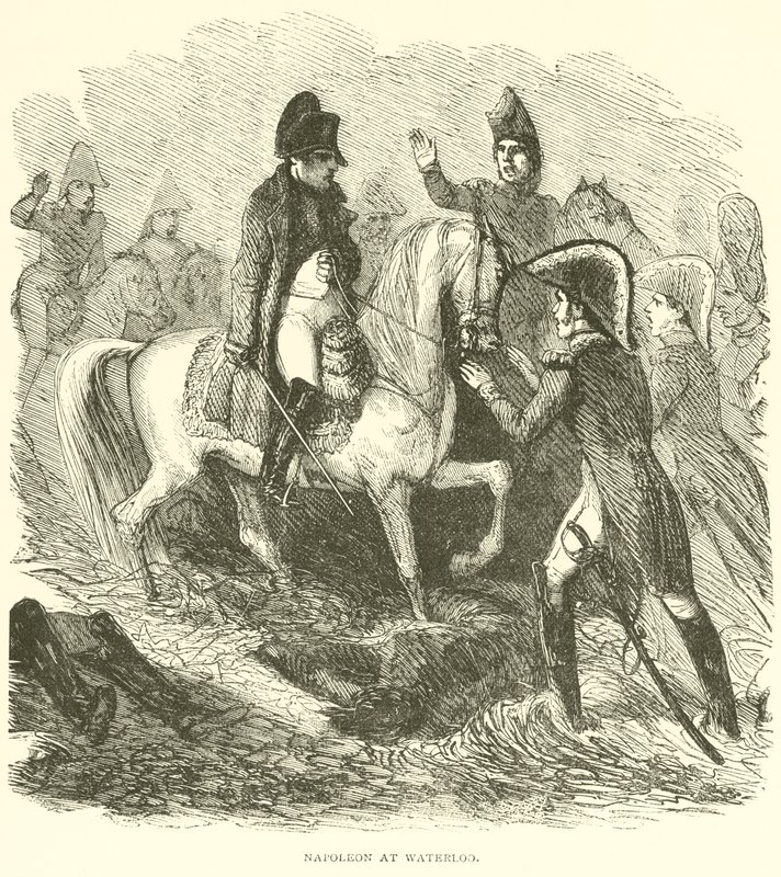 Napoleon u Waterloo (rytina) od French School