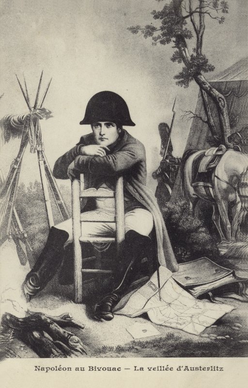 Napoleon v bivaku od French School
