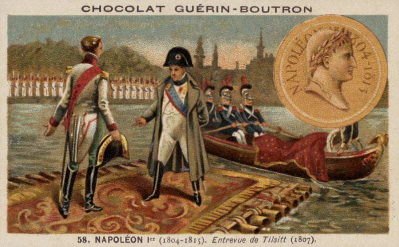 Napoleon se v Tilsitu setkává s Alexandrem I od French School