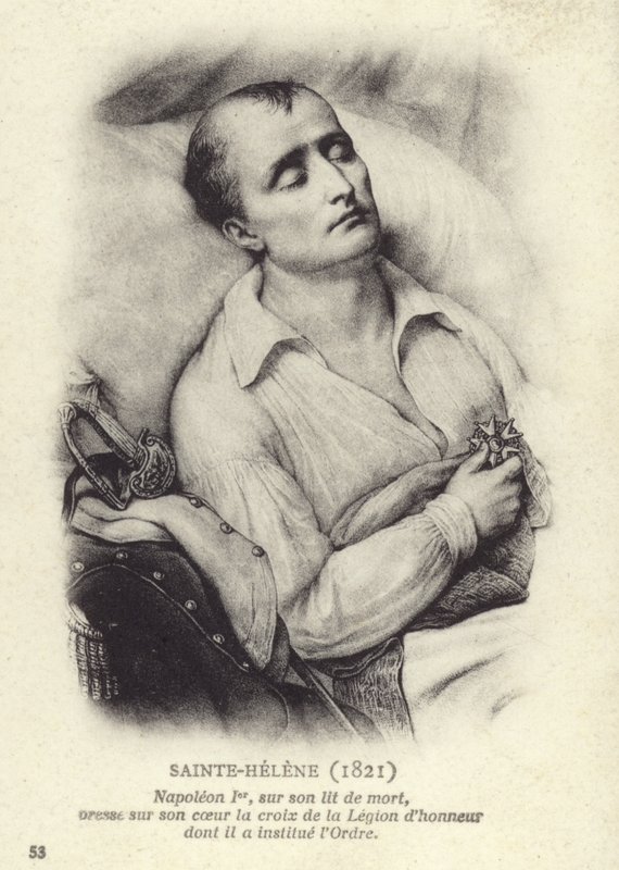 Napoleon na smrtelné posteli od French School