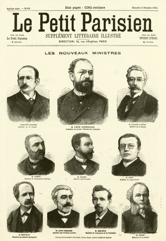 Noví ministři francouzské vlády (rytina) od French School
