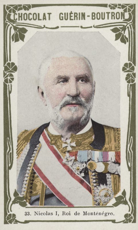 Nicolas I, Roi de Montenegro (barevné foto) od French School
