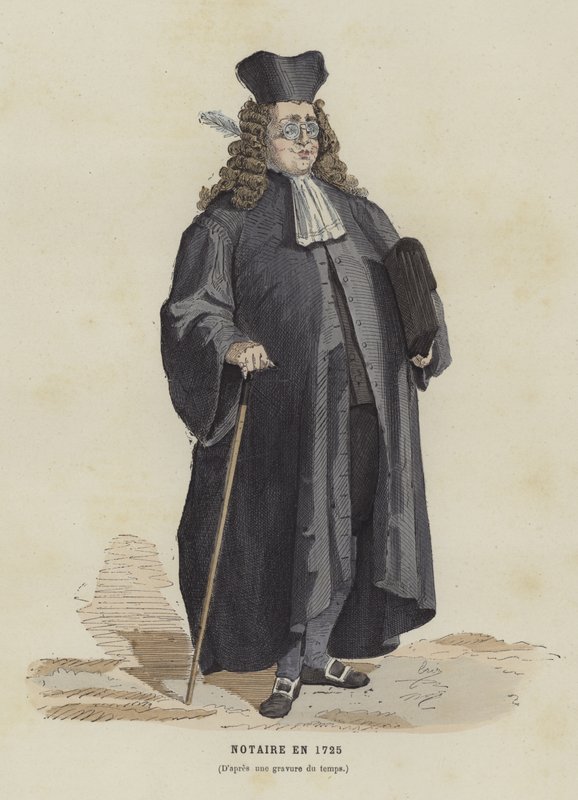 Notář, 1725 od French School