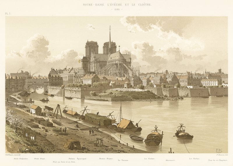 Notre-Dame lEveche a klášter, 1595 od French School