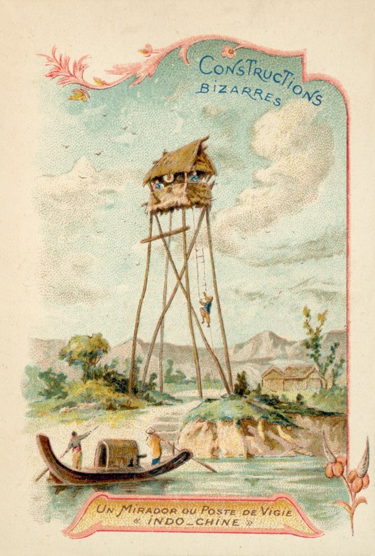 Vyhlídková věž, Indočína (chromolitho) od French School