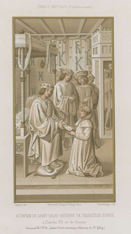 Octavian de Saint Gelais představuje svůj překlad Ovidia od French School