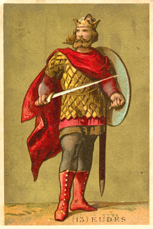 Odo francouzský, král západní Francie (chromolitho) od French School