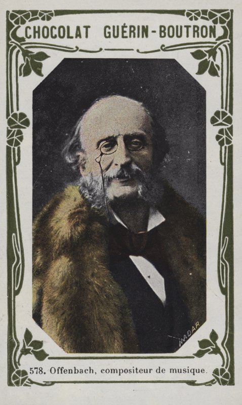Offenbach , hudební skladatel (barevné foto) od French School