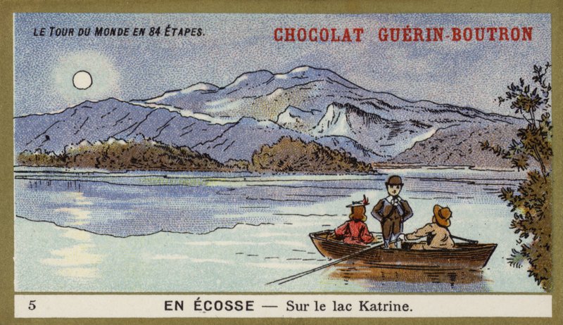 Na jezeře Loch Katrine, Skotsko (chromolitho) od French School