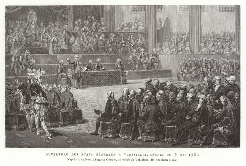 Otevření generálního stavovského úřadu ve Versailles 5. května 1789 od French School