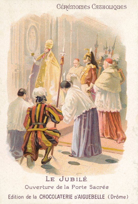 Otevření svatých dveří papežem, Jubileum (chromolitho) od French School