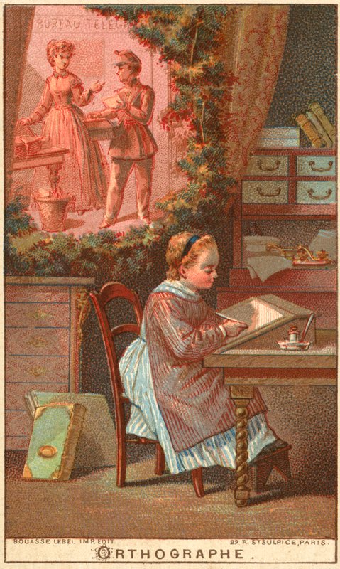 Pravopis (chromolitho) od French School