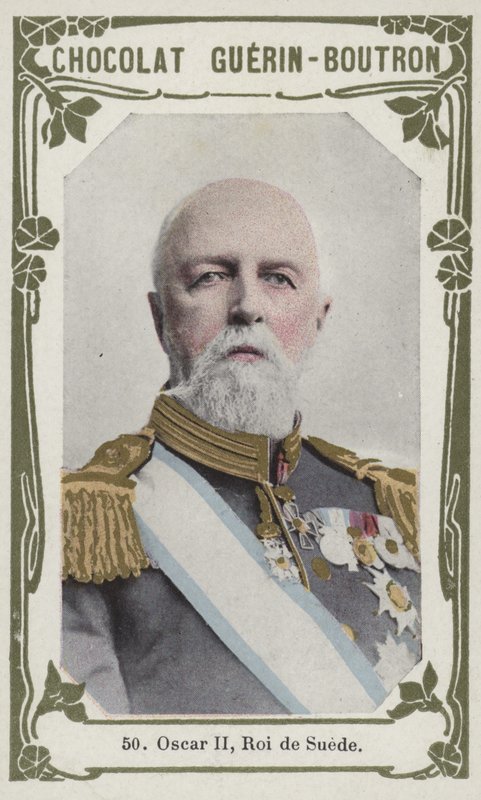 Oscar II, Roi de Suede (barevné foto) od French School