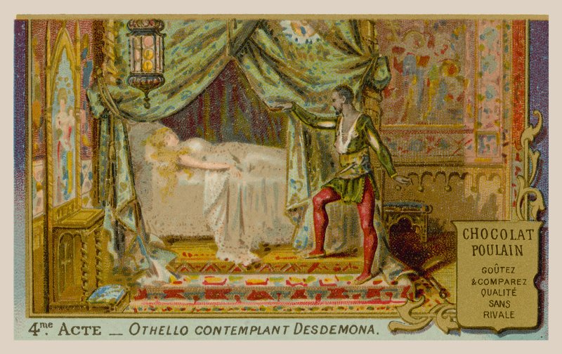 Othello zvažuje Desdemonu od French School