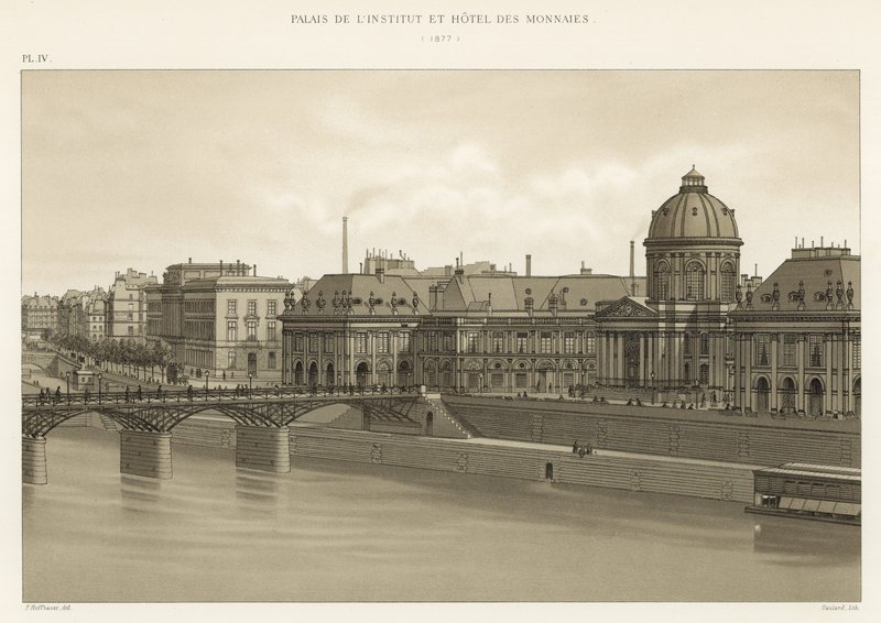 Palác institutu a Hotel des Monnaies, 1877 od French School