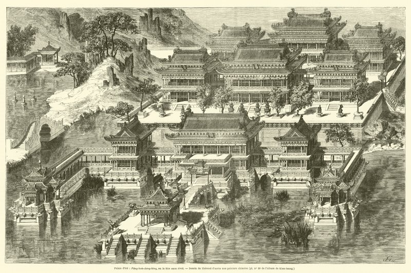 Letní palác, Fang-hou-ching-král nebo bezkonkurenční místo (rytina) od French School