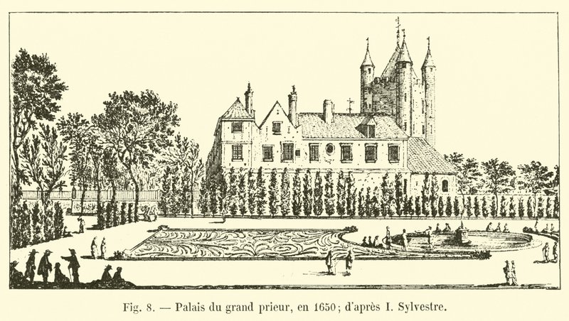 Palác velkopřevora, v roce 1650; po mně Sylvester od French School