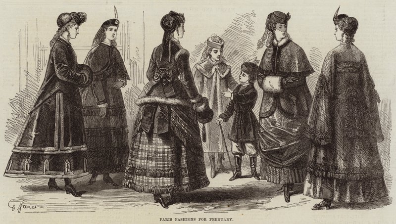 Paris Fashions for February (rytina) od French School