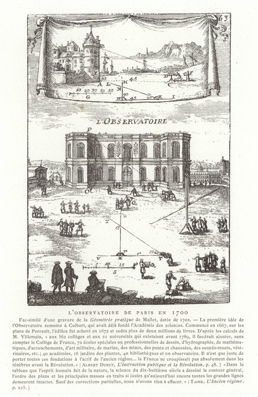 Pařížská observatoř v roce 1700 od French School