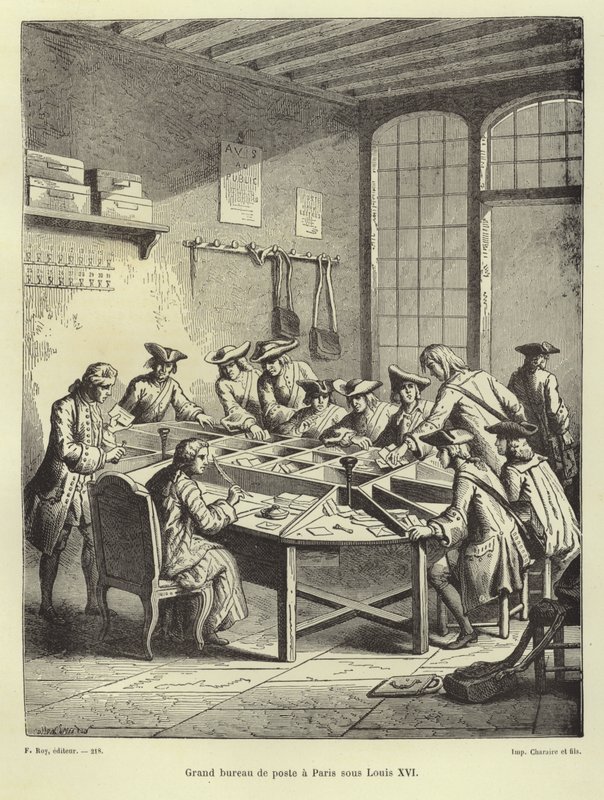Pařížská pošta za Ludvíka XVI od French School