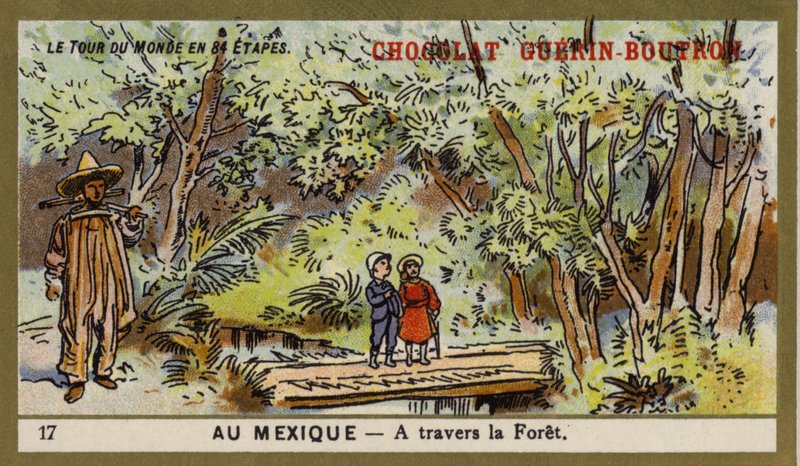 Průchod lesem, Mexiko (chromolitho) od French School