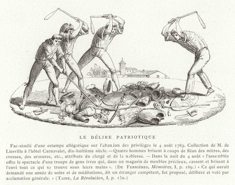 Vlastenecké delirium, Francouzská revoluce, srpen 1789 od French School