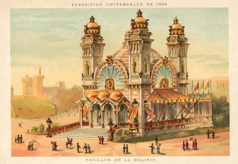 Pavilon Bolívie, výstava Universelle 1889, Paříž od French School