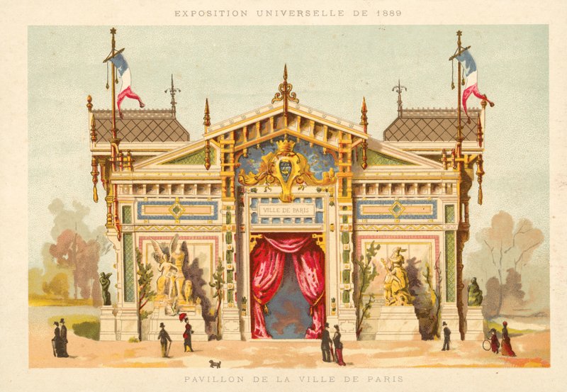 Pavilon města Paříže, výstava Universelle 1889, Paříž od French School