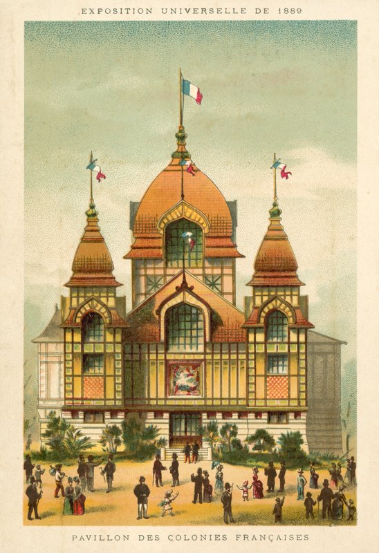 Pavilon francouzských kolonií, výstava Universelle 1889, Paříž od French School
