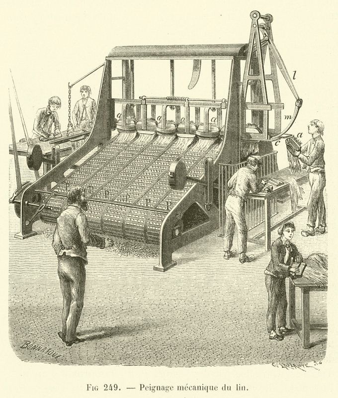 Mechanické česání prádla (rytí) od French School