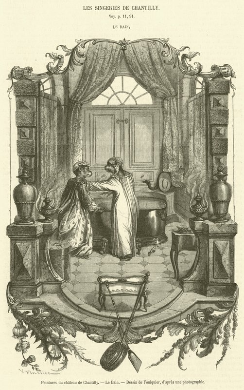 Obrazy Château de Chantilly, Le Bain (rytina) od French School