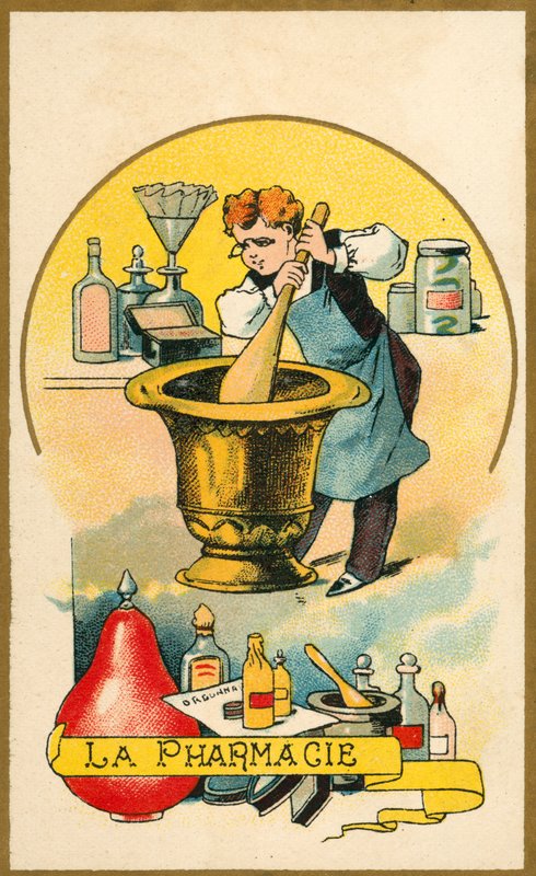 Lékárna (chromolitho) od French School