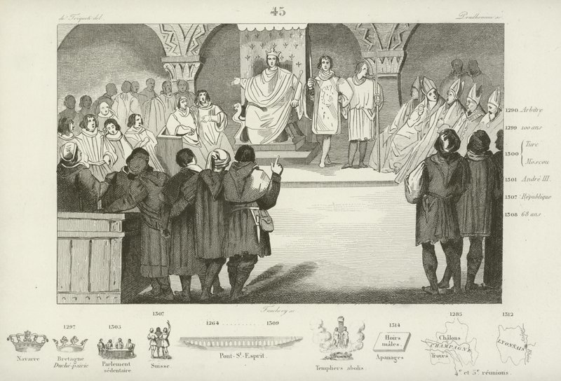 Filip IV. z Francie svolává generální stavy, palác Louuvre, Paříž, 1302 od French School