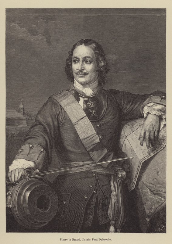 Petr Veliký (rytina) od French School