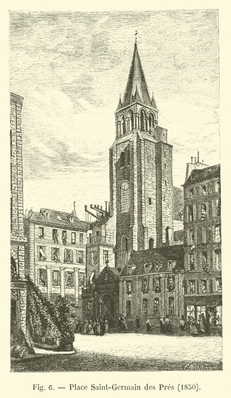 Place Saint-Germain des Pres, 1850 od French School