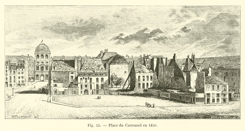 Place du Carrousel v roce 1850 od French School
