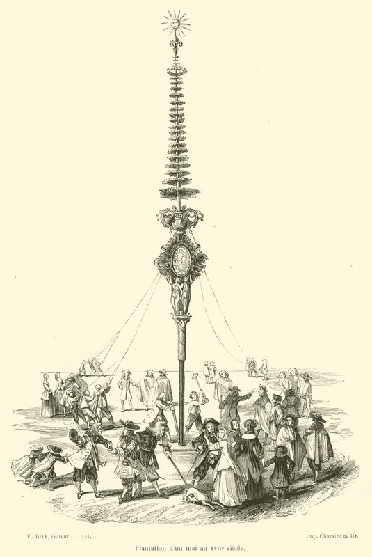 Plantáž máje v 17. století (rytina) od French School