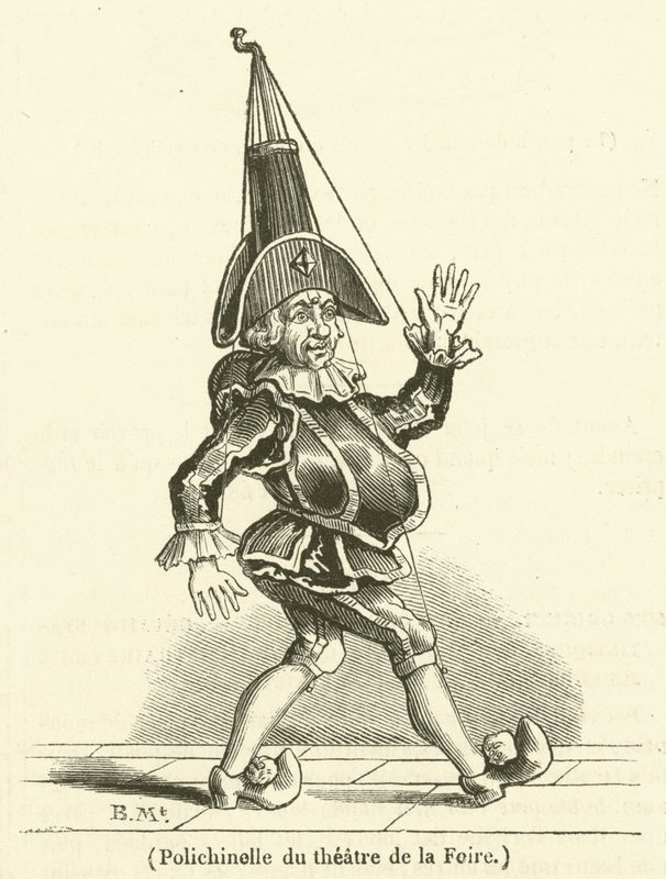 Polichinelle du theatre de la Foire (rytina) od French School