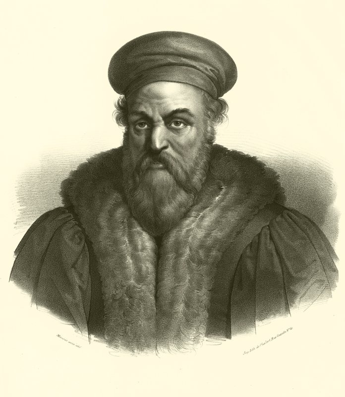 Polidoro da Caravaggio, portrét (rytina) od French School