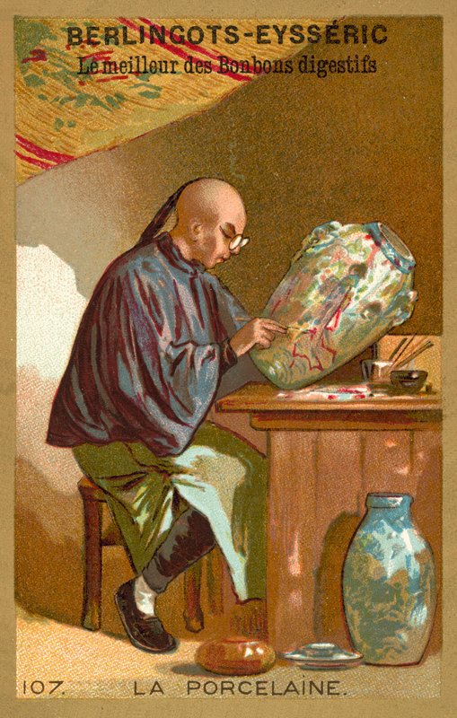 Porcelán (chromolitho) od French School