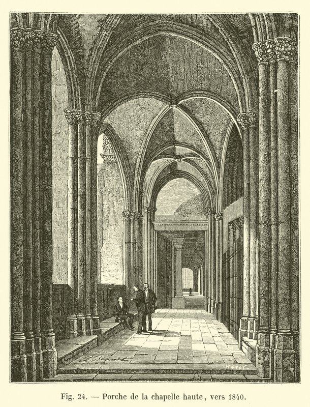 Veranda horní kaple, kolem roku 1840 od French School
