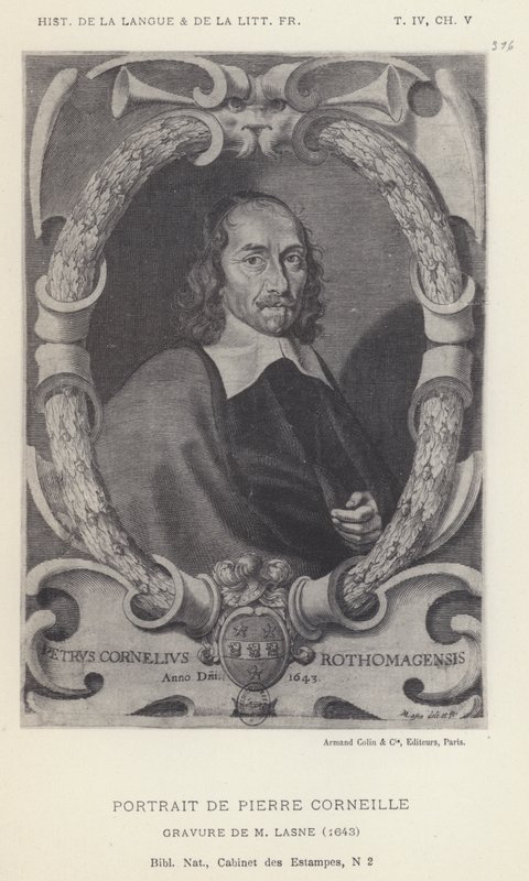 Portrét Pierra Corneille (litho) od French School