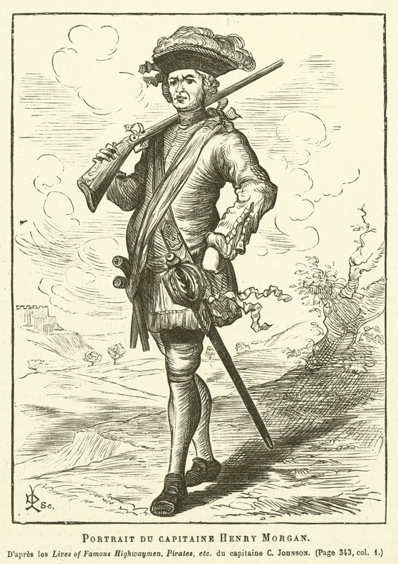 Portrét kapitána Henryho Morgana (rytina) od French School