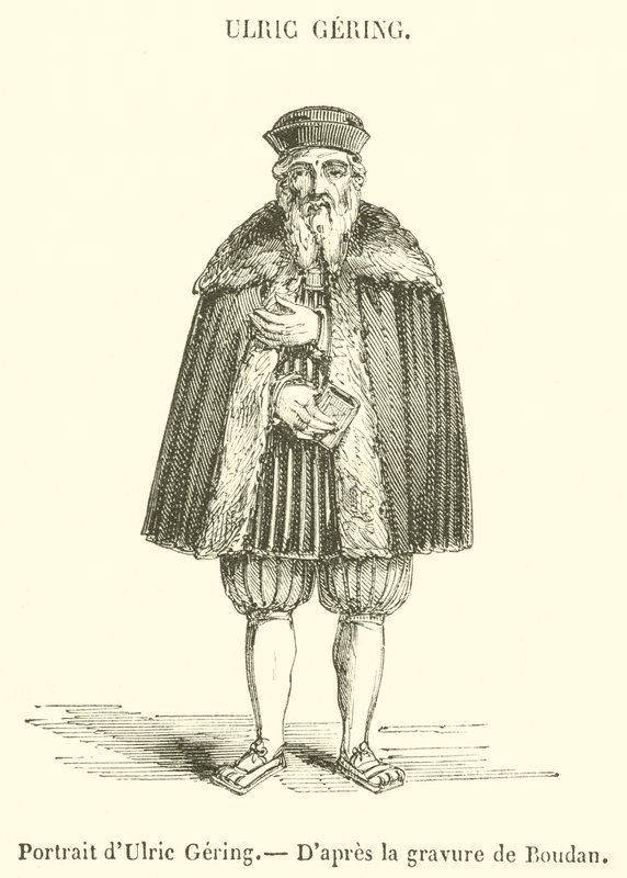Portrét Ulrica Geringa (rytina) od French School