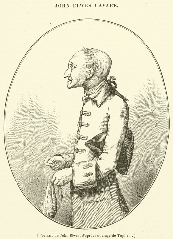 Portrét Johna Elwese (rytina) od French School