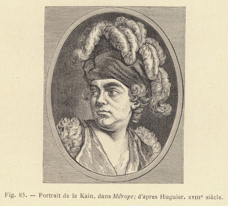 Portrét Le Kain, v Merope, po Huguier, 18. století (rytina) od French School