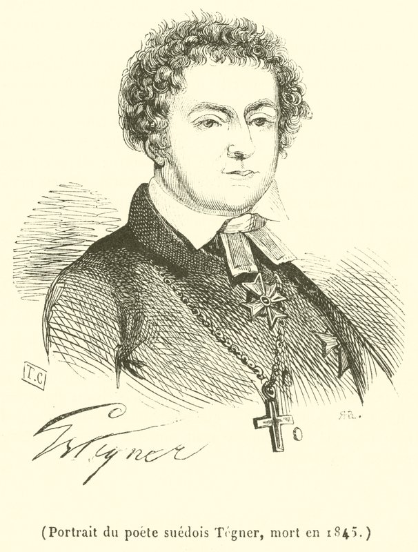 Portrait du poete suedois Tegner, mort en 1845 od French School
