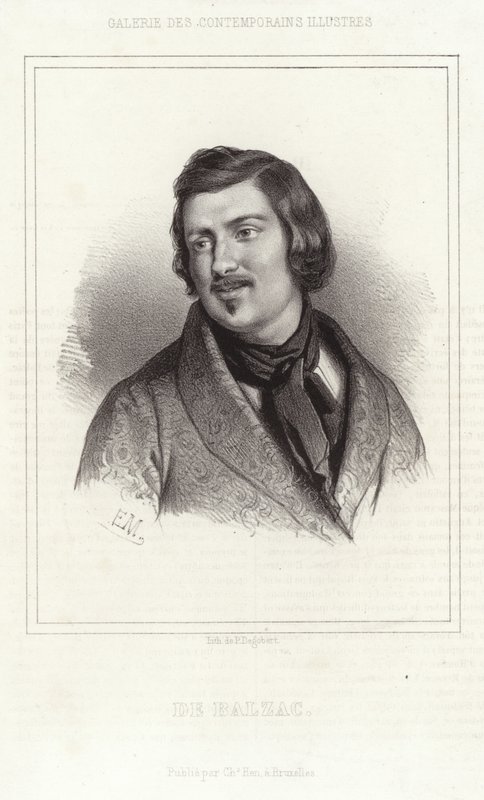 Portrét Honoré de Balzac od French School