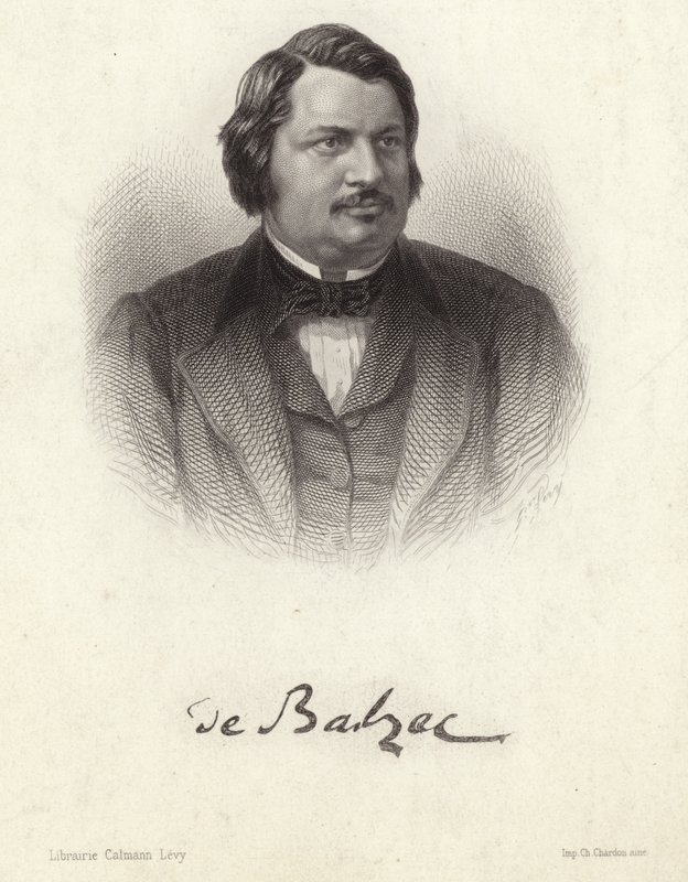 Portrét Honoré de Balzac od French School